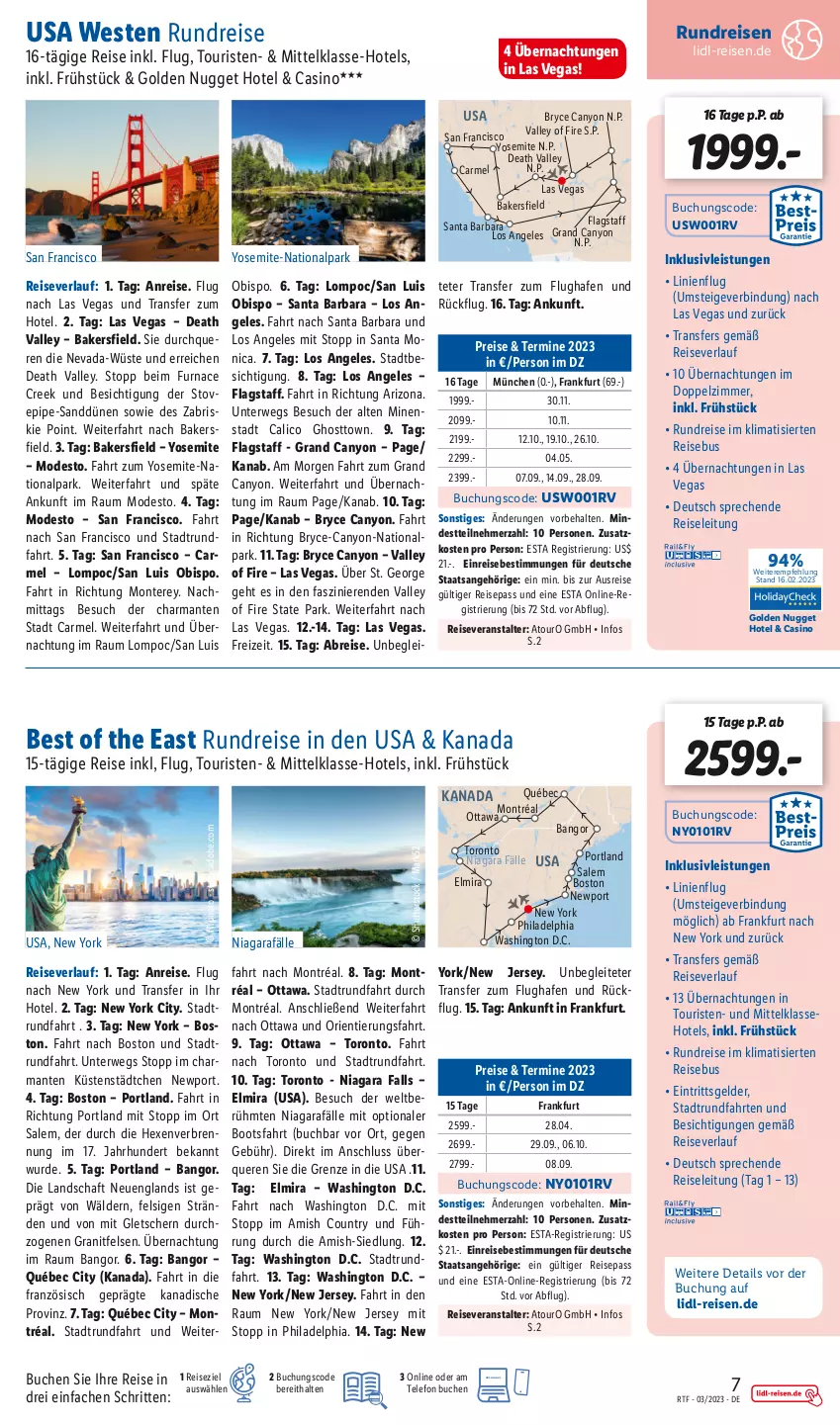 Aktueller Prospekt Lidl - Themenflyer März 2023 - von 12.03 bis 15.04.2023 - strona 7 - produkty: Brei, buch, eis, harman, inklusivleistungen, klimatisierten reisebus, Mode, monte, philadelphia, reis, reiseveranstalter, reiseverlauf, rwe, telefon, Ti, Weste, Yo