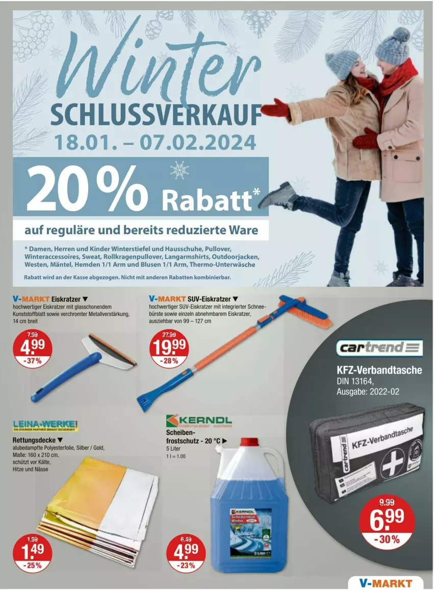 Aktueller Prospekt Vmarkt - Prospekte - von 01.02 bis 07.02.2024 - strona 21 - produkty: ACC, accessoires, bluse, Brei, bürste, decke, eis, Eiskratzer, Hausschuhe, hemd, hemden, Jacke, Kinder, Langarmshirt, Pullover, schuhe, shirt, shirts, Tasche, Ti, Unterwäsche, Weste, Winterstiefel