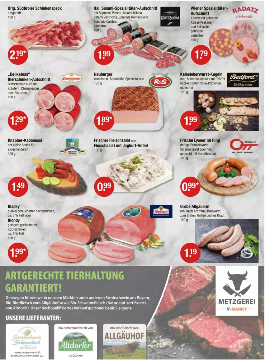 Aktueller Prospekt Vmarkt - Prospekte - von 01.02 bis 07.02.2024 - strona 3 - produkty: auer, aufschnitt, bier, bierschinken, bio, bio-rindfleisch, braten, bratwurst, brot, burger, champignon, champignons, cin, eis, fleisch, fleischsalat, grill, joghur, joghurt, kabanos, Kaiser, Kalbsleber, Kalbsleberwurst, kartoffel, kartoffelsalat, Käse, Käsewurst, kochschinken, krakauer, Kraut, kräuter, kräutern, Kugel, lack, leberwurst, leine, LG, lyoner, mac, natur, naturland, Neuburger, Persona, pistazien, rind, rindfleisch, ring, salami, salat, schinken, schinkenspeck, schnittlauch, schwein, schweine, schweinefleisch, snack, Speck, Spezi, südtiroler, Ti, tisch, Trüffel, wein, weine, wurst, Yo