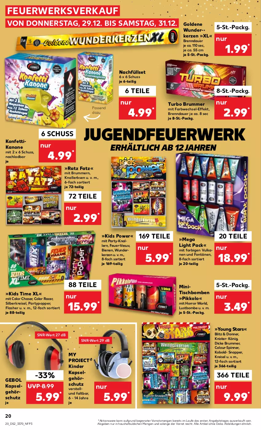 Aktueller Prospekt Kaufland - von 29.12.2022 bis 04.01.2023 - strona 20 - produkty: acer, angebot, auer, eis, erbsen, Jugendfeuerwerk, kerze, Kinder, Knallerbsen, LG, Popp, reis, rum, rwe, Ti, tisch, Tischbomben, Yo, ZTE