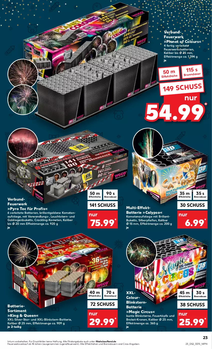 Aktueller Prospekt Kaufland - von 29.12.2022 bis 04.01.2023 - strona 23 - produkty: angebot, angebote, auer, batterie, batterien, Brokat-kronen, Jugendfeuerwerk, krone, rwe, Ti