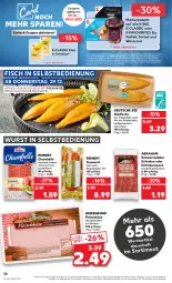 Gazetka promocyjna Kaufland - Gazetka - ważna od 04.01 do 04.01.2023 - strona 30 - produkty: angebot, auer, bio, camembert, coupon, coupons, eis, elle, erde, filet, fisch, fleisch, fleischkäse, geback, Käse, Ofen, reinert, reis, rügenwalder, salami, schinken, schinkenspeck, schwarzwälder schinken, Sorbet, Speck, tee, teewurst, Ti, Tilapia, wasser, wassereis, wurst, wurst in selbstbedienung, ZTE