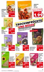 Gazetka promocyjna Kaufland - Gazetka - ważna od 04.01 do 04.01.2023 - strona 37 - produkty: angebot, angebote, Berger, beutel, bio, blume, blumen, Cashew, cashewkerne, cranberry, Datteln, eis, ente, haselnuss, mandel, mandeln, mango, mangos, natur, nuss, pflaume, pflaumen, reifen, seeberger, sonnenblume, sonnenblumen, Sonnenblumenkerne, studentenfutter, Ti, walnuss, walnusskerne