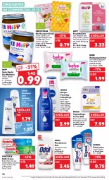 Gazetka promocyjna Kaufland - Gazetka - ważna od 04.01 do 04.01.2023 - strona 38 - produkty: aloe vera, angebot, Bebe, bio, body, body lotion, body milk, creme, dove, eis, feuchtigkeitspflege, feuchttücher, fleisch, frucht, hipp, je 50-ml-tiegel, Lotion, mundwasser, nivea, Odol, Pflegecreme, Q10, Reinigung, reinigungstücher, salz, shampoo, shampoo oder spülung, Signal, snack, spülung, Tagespflege, Ti, tücher, wasser, zahncreme, ZTE, zucker