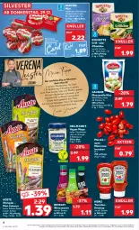 Gazetka promocyjna Kaufland - Gazetka - ważna od 04.01 do 04.01.2023 - strona 4 - produkty: aioli, angebot, aoste stickado, apfel, apfelessig, babybel, Becher, develey, dip, essig, galbani, gin, grill, halbfester schnittkäse, heinz, Hellmann's, Käse, ketchup, mac, Mini-Salami, Mixer, mozzarella, Ofen, Ofenkäse, omega, rel, Romatomaten, rouge, rougette, salami, salz, sauce, saucen, schnittkäse, snack, stickado, Ti, tomate, tomaten, tomatenketchup, weichkäse, würzsauce, würzsaucen, Yo, ZTE