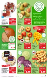 Gazetka promocyjna Kaufland - Gazetka - ważna od 04.01 do 04.01.2023 - strona 43 - produkty: angebot, angebote, auer, backwaren, Birnen, braten, brot, camembert, cevapcici, eis, fleisch, frische backwaren, früchte, geback, grill, hackfleisch, Holz, kartoffel, kartoffeln, LG, mango, natur, obst, purland, rind, rotkohl, sac, Schal, Schale, speisekartoffeln, tafeläpfel, tafelbirnen, Ti, tisch, trolli, und gemüse, Weißkohl