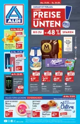 Gazetka promocyjna Aldi Nord - Aldi-Vorschau - Gazetka - ważna od 26.03 do 26.03.2022 - strona 1 - produkty: aldi, almighur, almighurt, aus der tiefkühlung, Backform, Becher, creme, drink, ehrmann, ehrmann almighurt, eis, erde, gin, jeans, Kinder, kuchen, magnum, mam, mandarine, mandarinen, milka, miracel, miracel whip, monster, Monster Energy, pocopiano, reis, salat, salatcreme, schoko, schokolade, schokoladen, ssd, stieleis, Ti, torte, wiener, ZTE