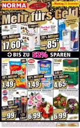 Gazetka promocyjna Norma - Norma - Gazetka - ważna od 30.12 do 30.12.2024 - strona 1 - produkty: Bebe, dekoration, drink, eier, eis, elle, energy drink, ente, erdnuss, erdnüsse, erfrischungsgetränk, flasche, getränk, gin, jumbo, Konifere, nuss, pils, premium pils, reis, Ria, salz, schuhe, Ti, uhr, weihnachten, zucker