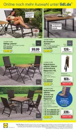 Gazetka promocyjna Lidl - Aktionsprospekt - Gazetka - ważna od 16.07 do 16.07.2022 - strona 50 - produkty: angebot, angebote, Bistrotisch, braun, eis, elle, ente, Garten, gartenmöbel, gartentisch, Holz, HP, klappsessel, latte, LG, Liege, möbel, ndk, reis, rel, Ria, Schal, Schale, sessel, telefon, Ti, tisch, tischplatte, uhr