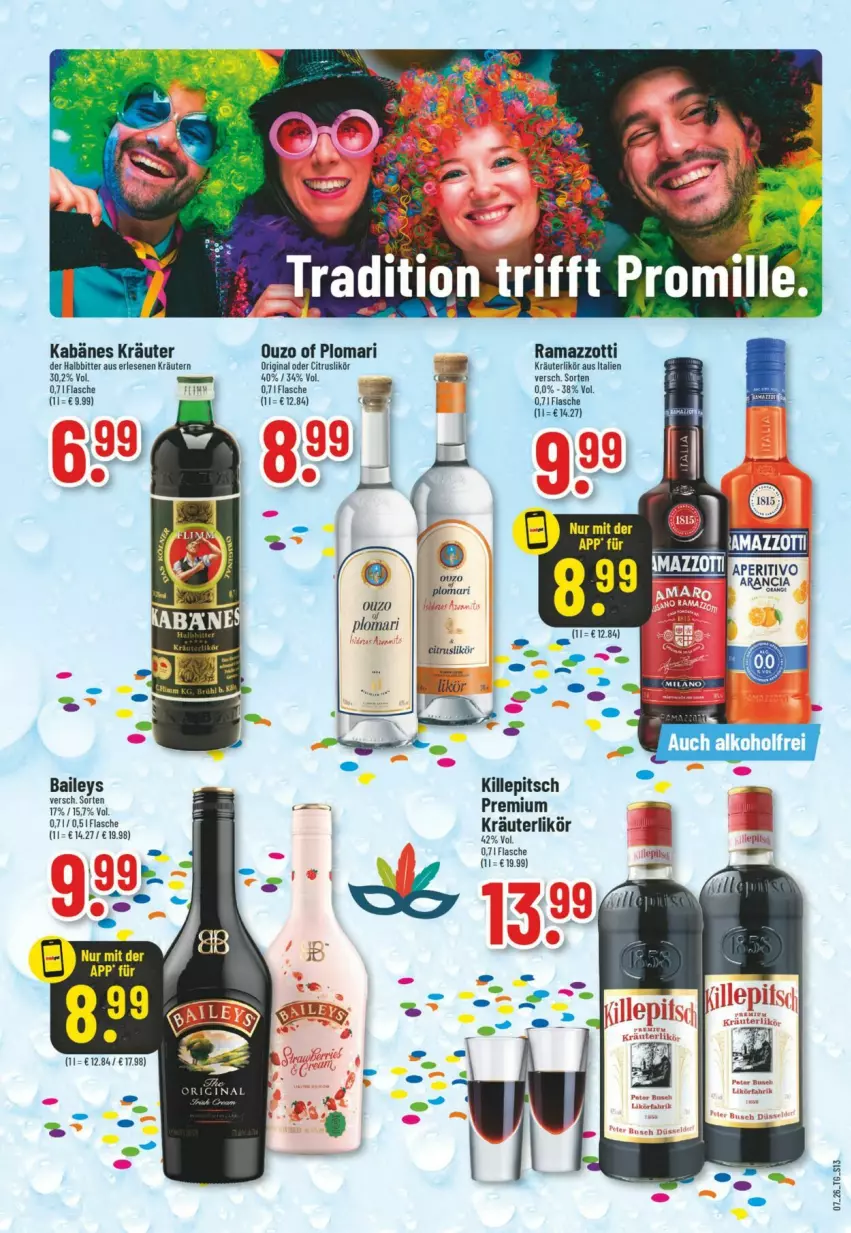 Aktueller Prospekt Trinkgut - Prospekte - von 08.02 bis 14.02.2026 - strona 15 - produkty: baileys, flasche, gin, kräuter, kräuterlikör, kräutern, likör, ouzo, pils, rama, ramazzott, ramazzotti, Ti, zott