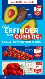 Gazetka promocyjna AldiSud - NÄCHSTE WOCHE - Gazetka - ważna od 12.08 do 12.08.2023 - strona 4 - produkty: aldi, avocado, beere, beeren, cocktail, eis, himbeer, himbeere, himbeeren, kracher, nuss, reis, rispentomaten, Schal, Schale, Ti, tomate, tomaten, ZTE