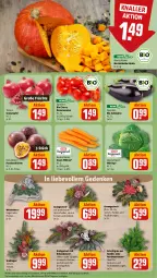 Gazetka promocyjna Rewe - Prospekte - Gazetka - ważna od 28.10 do 28.10.2023 - strona 7 - produkty: apfel, aubergine, bio, eis, Engel, früchte, gin, grana, granatapfel, Holz, Kürbis, möhren, Rana, Romatomaten, Schal, Schale, snack, Ti, tisch, tomate, tomaten, Wirsing