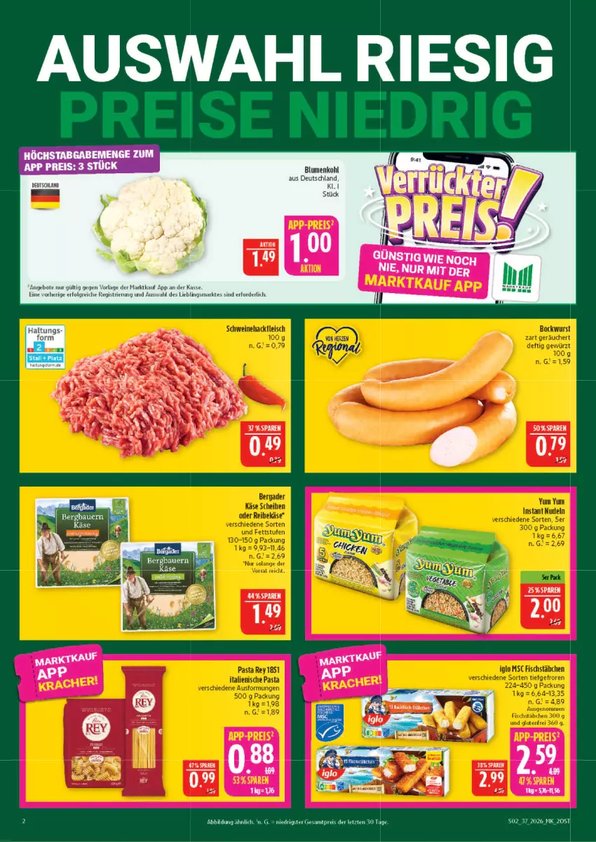 Aktueller Prospekt Marktkauf - Prospekt - von 06.09 bis 12.09.2026 - strona 2 - produkty: angebot, angebote, blume, blumen, blumenkohl, eis, LG, reis, Ti, ZTE