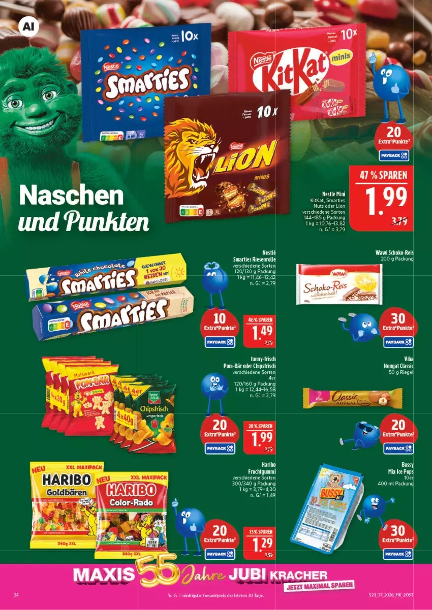 Aktueller Prospekt Marktkauf - Prospekt - von 06.09 bis 12.09.2026 - strona 24 - produkty: haribo, kitkat, lion, smarties, tee, Ti