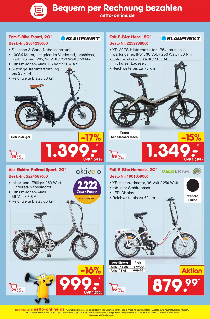 Aktueller Prospekt Netto Marken-Discount - Filial-Angebote - von 02.05 bis 06.05.2023 - strona 49 - produkty: akku, angebot, bestpreis, E-Bike, eis, Elektro, mam, ndk, reis, Schal, shimano, Sport, telefon, Ti, ZTE