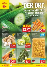 Gazetka promocyjna Netto Marken-Discount - Filial-Angebote - Gazetka - ważna od 06.05 do 06.05.2023 - strona 4 - produkty: asti, bestpreis, beutel, braun, champignon, eis, eisbergsalat, gurke, gurken, kartoffel, kartoffeln, möhren, ndk, obst, reis, salat, Schal, Schale, snack, speisekartoffeln, suppe, suppen, Ti, zucchini