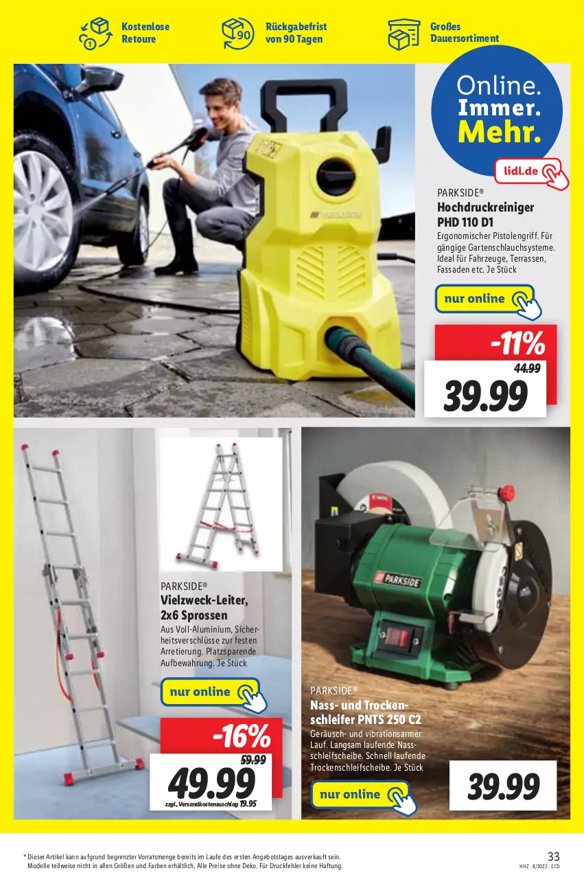 Aktueller Prospekt Lidl - Aktionsprospekt - von 21.02 bis 26.02.2022 - strona 33 - produkty: angebot, auer, dell, eis, elle, Garten, gartenschlauch, hochdruckreiniger, Laufen, Mode, ndk, Parkside, reiniger, reis, schlauch, Ti, weck, ZTE