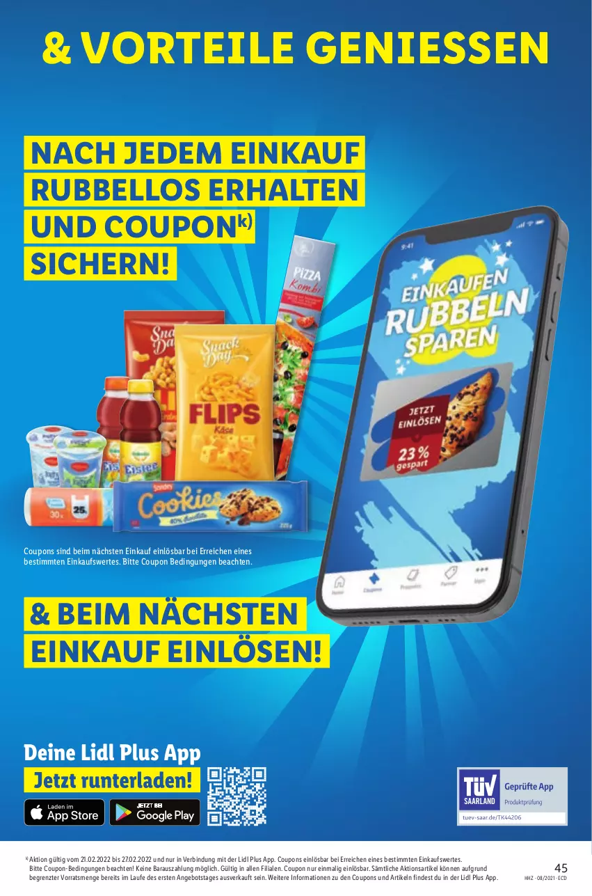 Aktueller Prospekt Lidl - Aktionsprospekt - von 21.02 bis 26.02.2022 - strona 45 - produkty: angebot, coupon, coupons, Ti, ZTE