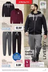 Gazetka promocyjna Lidl - Aktionsprospekt - Gazetka - ważna od 26.02 do 26.02.2022 - strona 13 - produkty: achselhemd, angebot, Bau, baumwolle, dell, eis, elle, Fleecejacke, gin, hemd, hemden, hose, hosen, Jacke, kleid, Kleidung, leggings, livergy, Mode, reis, Strickfleecejacke, Sweathose, sweatjacke, Thermoleggings, Ti, wolle, ZTE
