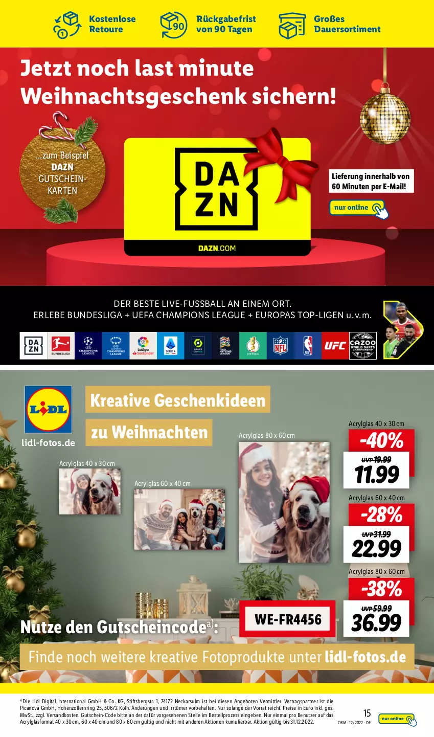 Aktueller Prospekt Lidl - Aktuelle Onlineshop-Highlights - von 01.12 bis 31.12.2022 - strona 15 - produkty: angebot, angebote, auer, ball, champion, eis, elle, gutschein, LG, ndk, reis, ring, Ti, weihnachten