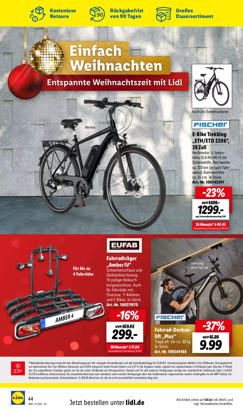 Aktueller Prospekt Lidl - Aktuelle Onlineshop-Highlights - von 01.12 bis 31.12.2022 - strona 44 - produkty: akku, Amber, auer, beleuchtung, decke, E-Bike, E-Bikes, eis, elle, erde, Fahrrad, kraft, ndk, reis, Ria, rwe, Ti