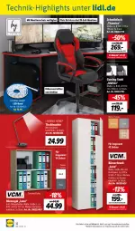 Gazetka promocyjna Lidl - Aktuelle Onlineshop-Highlights - Gazetka - ważna od 31.12 do 31.12.2022 - strona 32 - produkty: buch, Leuchte, monitor, Monitore, ndk, ordner, regal, Ria, Schrank, schreibtisch, stuhl, Ti, tisch, tischleuchte, ZTE