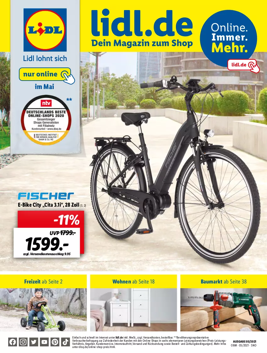 Aktueller Prospekt Lidl - Aktuelle Onlineshop-Highlights - von 01.05 bis 31.05.2021 - strona 1