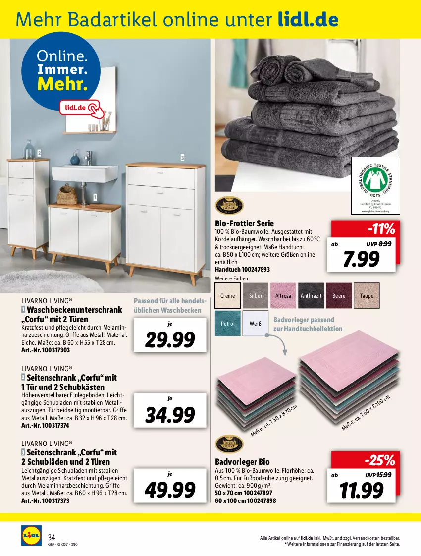 Aktueller Prospekt Lidl - Aktuelle Onlineshop-Highlights - von 01.05 bis 31.05.2021 - strona 34