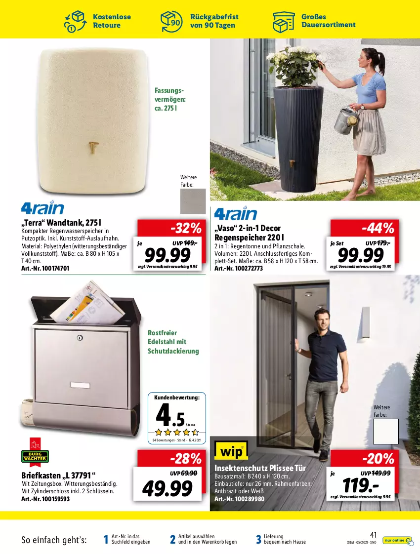 Aktueller Prospekt Lidl - Aktuelle Onlineshop-Highlights - von 01.05 bis 31.05.2021 - strona 41