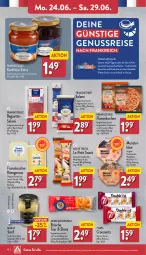 Gazetka promocyjna Aldi Nord - Von Montag - Gazetka - ważna od 29.06 do 29.06.2024 - strona 10 - produkty: aldi, asti, aus der tiefkühlung, baguette, baguettes, creme, Croissant, croissants, eis, elle, flammkuchen, französischer weichkäse, gin, Käse, konfitüre, konfitüre extra, küche, kuchen, lamm, maille, nuss, reis, salami, schoko, schokolade, schokoladen, senf, snack, teller, tesa, Ti, weichkäse, ZTE