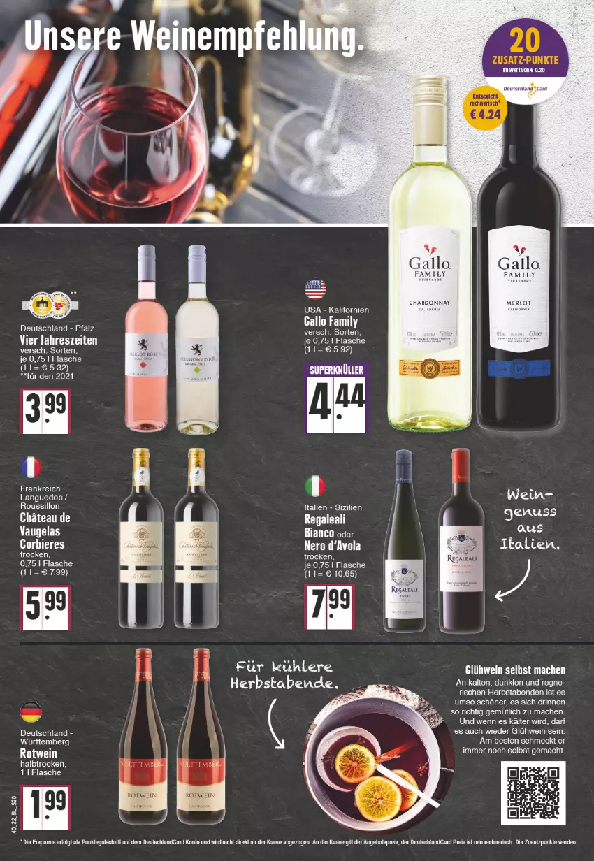 Aktueller Prospekt Edeka - Angebote der Woche - von 03.10 bis 08.10.2022 - strona 20 - produkty: ente, flasche, mac, nero, regal, rotwein, tee, Ti, wein