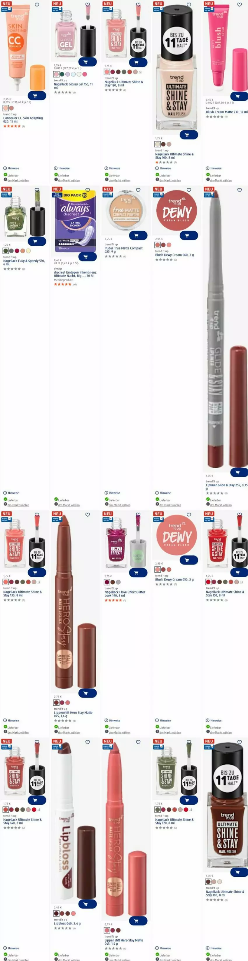 Aktueller Prospekt Dm Drogerie - Prospekte - von 14.07 bis 23.07.2025 - strona 10 - produkty: akku, Alwa, Always, Discreet, Effect, eier, eis, hero, lack, Lippenstift, Nagellack, ndk, spee, Ti, uhr