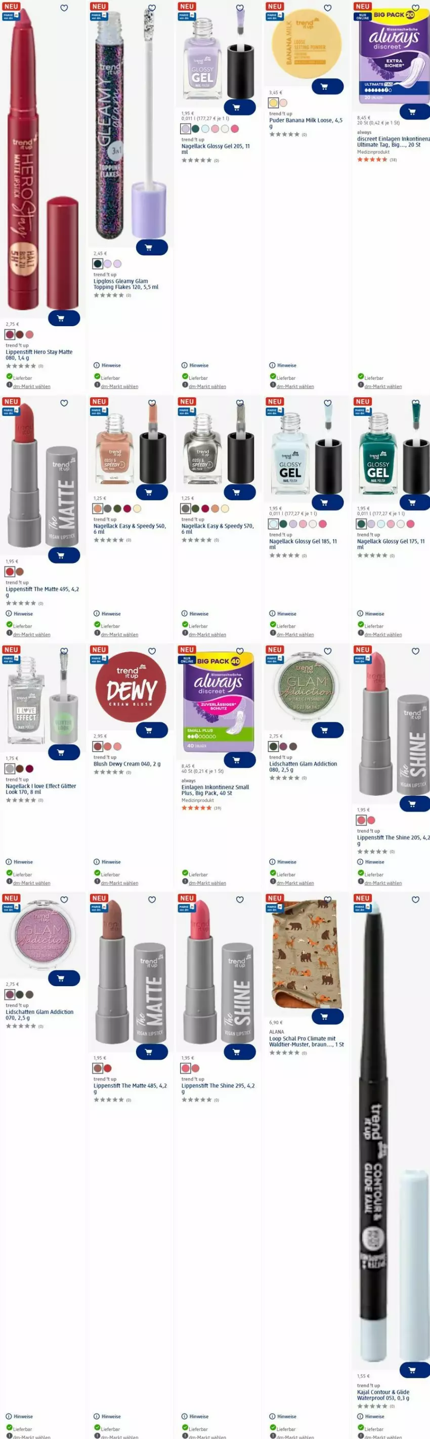 Aktueller Prospekt Dm Drogerie - Prospekte - von 14.07 bis 23.07.2025 - strona 11 - produkty: Alwa, Always, braun, Brei, Discreet, Effect, eis, flakes, hero, lack, Lipgloss, Lippenstift, Loose, medizinprodukt, Nagellack, Schal, spee, Ti, uhu