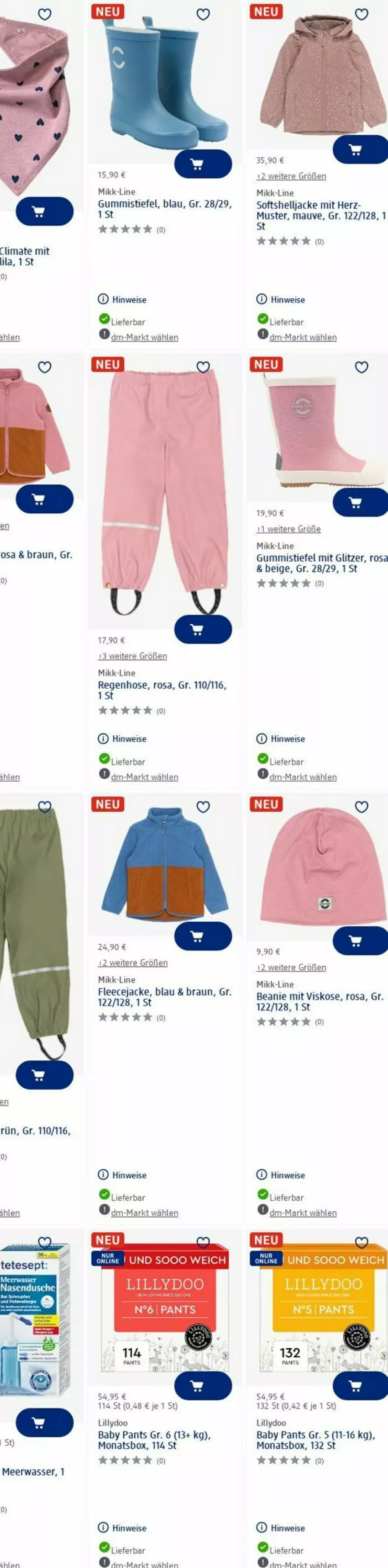 Aktueller Prospekt Dm Drogerie - Prospekte - von 14.07 bis 23.07.2025 - strona 13 - produkty: Beanie, braun, dusche, eis, Fleecejacke, Gummistiefel, hose, Jacke, Meerwasser, Nasendusche, Pants, Ti, wasser