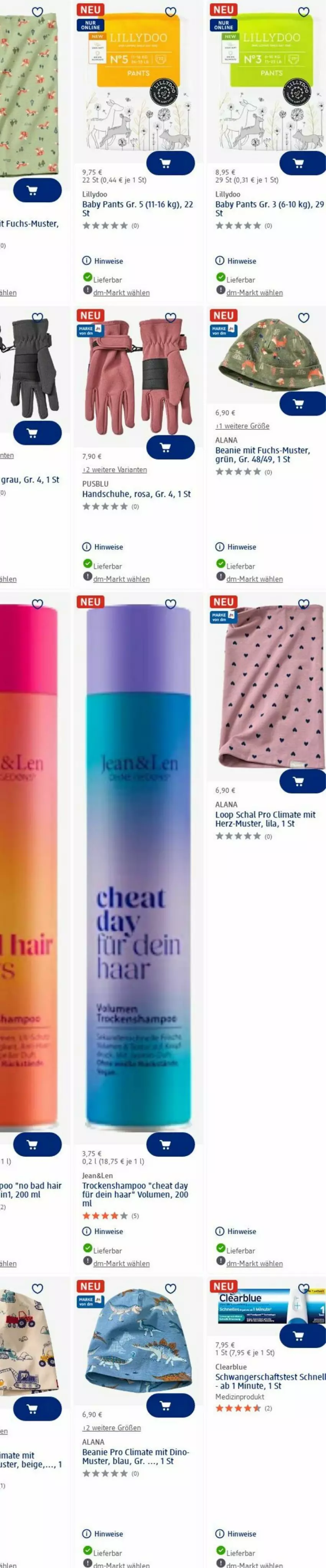 Aktueller Prospekt Dm Drogerie - Prospekte - von 14.07 bis 23.07.2025 - strona 15 - produkty: Bad, Beanie, eis, handschuhe, medizinprodukt, Pants, Schal, schuhe, Schwangerschaftstest, shampoo, Trockenshampoo, usb