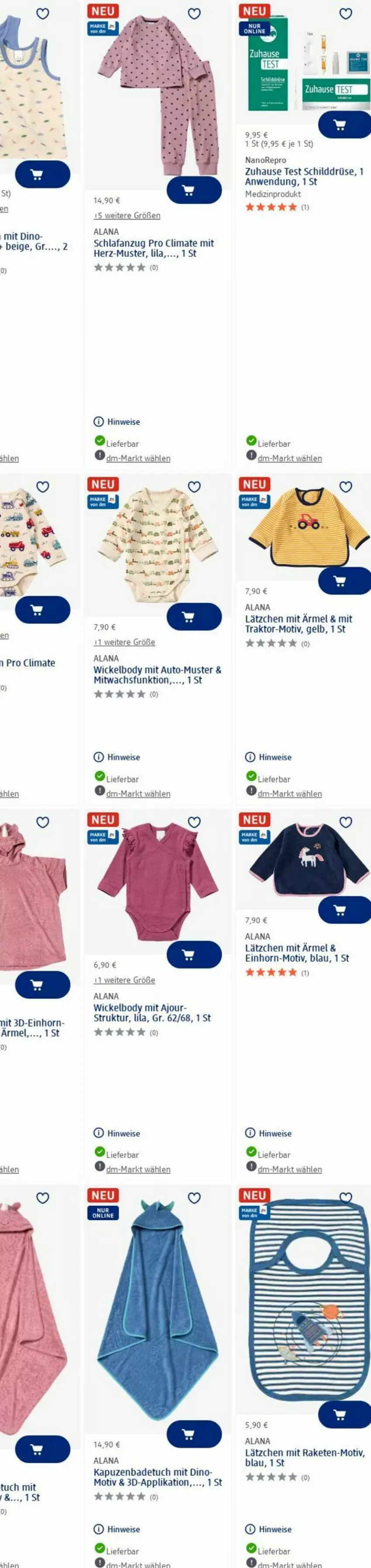 Aktueller Prospekt Dm Drogerie - Prospekte - von 14.07 bis 23.07.2025 - strona 19 - produkty: Anzug, auto, Bad, badetuch, body, eis, Lätzche, medizinprodukt, Raketen, Schlafanzug, Ti, tuc, WICK, Wickelbody