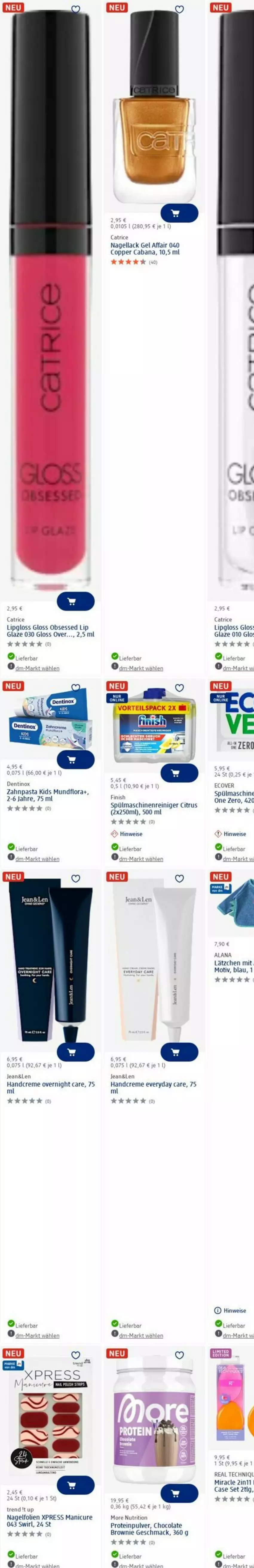 Aktueller Prospekt Dm Drogerie - Prospekte - von 14.07 bis 23.07.2025 - strona 2 - produkty: akku, brownie, citrus, cola, creme, Dentinox, eier, eis, Finish, handcreme, lack, Lätzche, LG, Lipgloss, mac, maschinenreiniger, Nagellack, nuk, pasta, reiniger, spülmaschinen, swirl, tee, Ti, uhr, Yo, zahnpasta