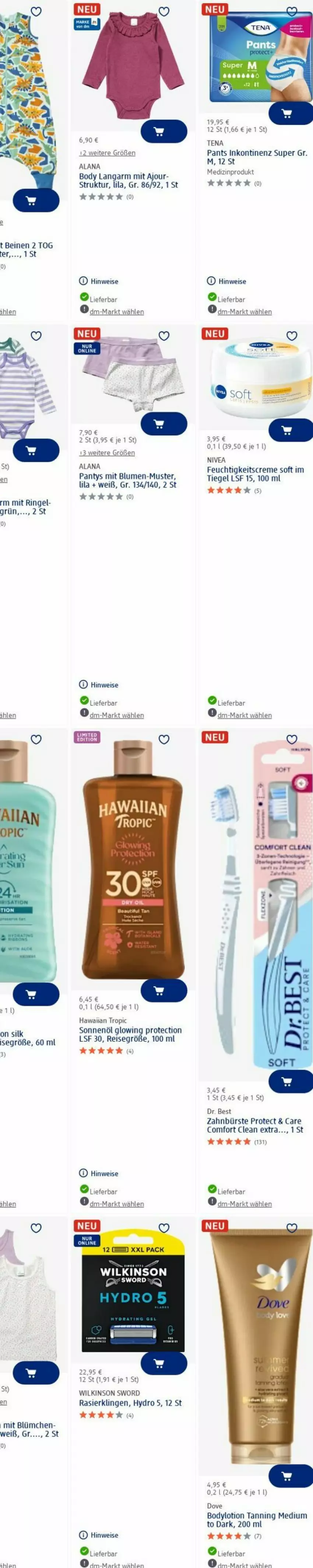 Aktueller Prospekt Dm Drogerie - Prospekte - von 14.07 bis 23.07.2025 - strona 21 - produkty: blume, blumen, body, bodylotion, bürste, creme, dove, Dr. Best, eis, feuchtigkeitscreme, Lotion, medizinprodukt, nivea, Pants, panty, Rasierklinge, rasierklingen, reis, ring, Ti, wilkinson, zahnbürste