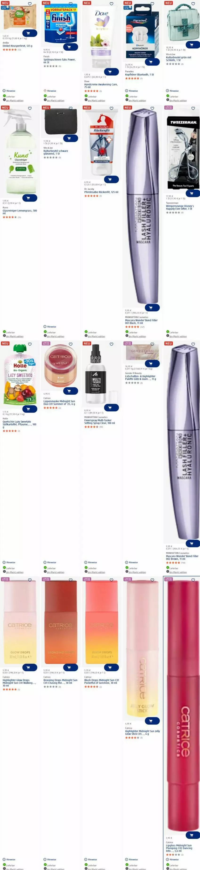 Aktueller Prospekt Dm Drogerie - Prospekte - von 14.07 bis 23.07.2025 - strona 22 - produkty: beutel, bio, brot, cin, disney, eis, erde, kopfhörer, lack, Lipgloss, Mascara, Maske, Palette, pflaume, spülmaschinen, sunshine, Ti