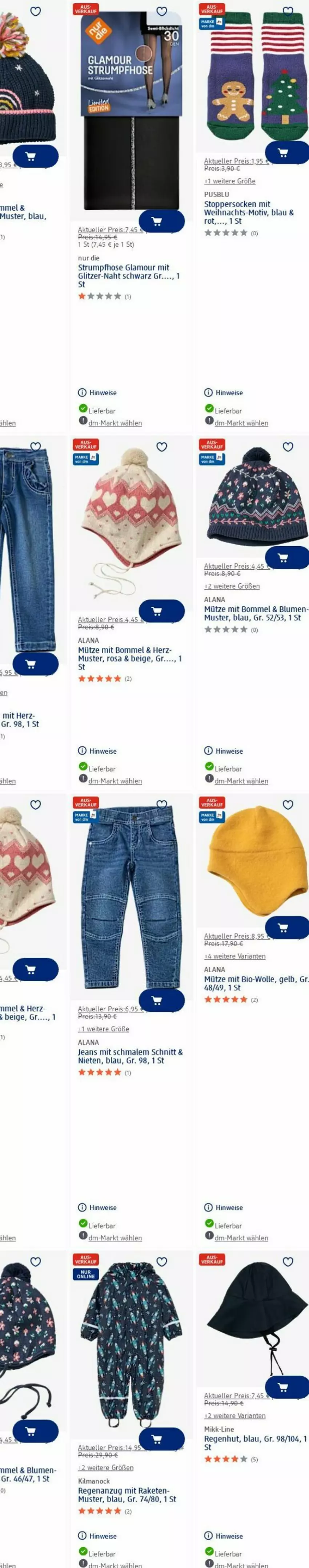 Aktueller Prospekt Dm Drogerie - Prospekte - von 14.07 bis 23.07.2025 - strona 29 - produkty: Anzug, bio, blume, blumen, eis, elle, ente, hose, jeans, Mütze, Raketen, reis, Ria, rum, socken, Strumpfhose, Ti, topper, usb, wolle