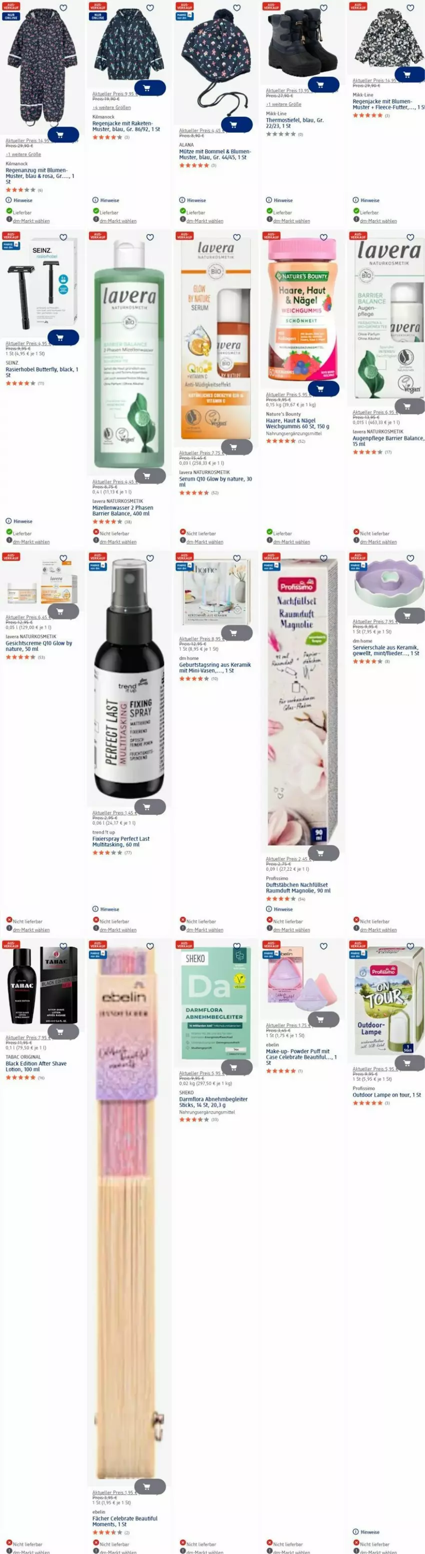 Aktueller Prospekt Dm Drogerie - Prospekte - von 14.07 bis 23.07.2025 - strona 30 - produkty: after shave, Anzug, Augenpflege, blume, blumen, bounty, butter, creme, eier, eis, elle, flieder, Gesichtscreme, gin, Jacke, kosmetik, lack, Lampe, lavera, Lotion, mac, Make-up, mint, mizellen, natur, naturkosmetik, Profissimo, Q10, Raketen, Raumduft, reis, ring, Schal, Schale, sim, Ti, Vase, wasser, wein, weine