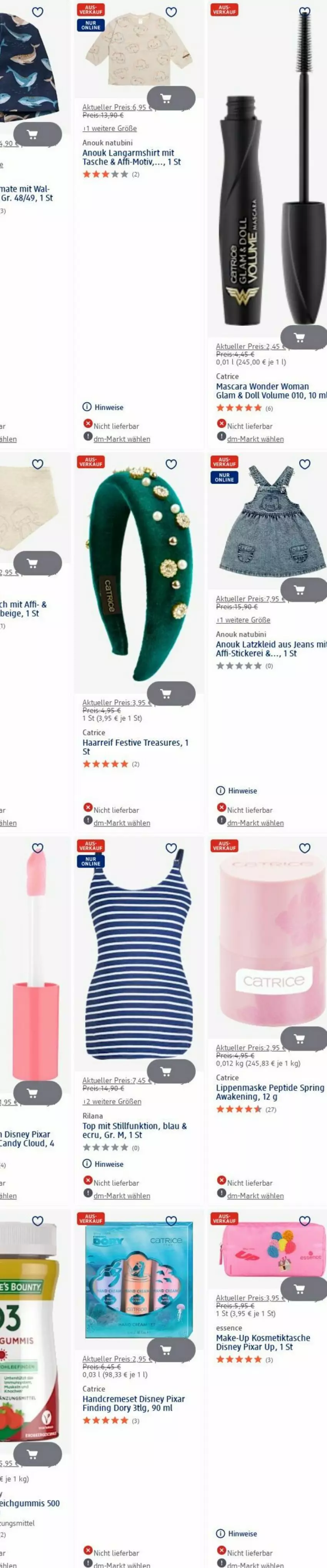 Aktueller Prospekt Dm Drogerie - Prospekte - von 14.07 bis 23.07.2025 - strona 40 - produkty: creme, disney, eis, elle, handcreme, jeans, kleid, kosmetik, Kosmetiktasche, Langarmshirt, LG, Make-up, Mascara, Maske, reis, ring, shirt, Tasche, Ti