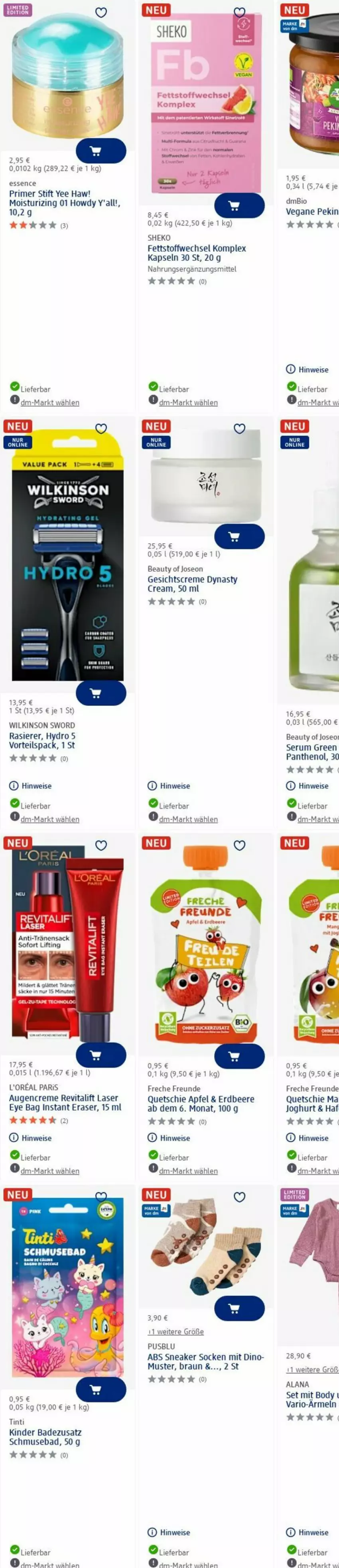 Aktueller Prospekt Dm Drogerie - Prospekte - von 14.07 bis 23.07.2025 - strona 6 - produkty: apfel, Bad, beere, bio, body, braun, creme, eis, erdbeere, freche freunde, Gesichtscreme, joghur, joghurt, Panthenol, rasierer, Revital, revitalift, rum, sac, Serum, sneaker, sneaker socken, socken, Ti, usb, vita, wilkinson