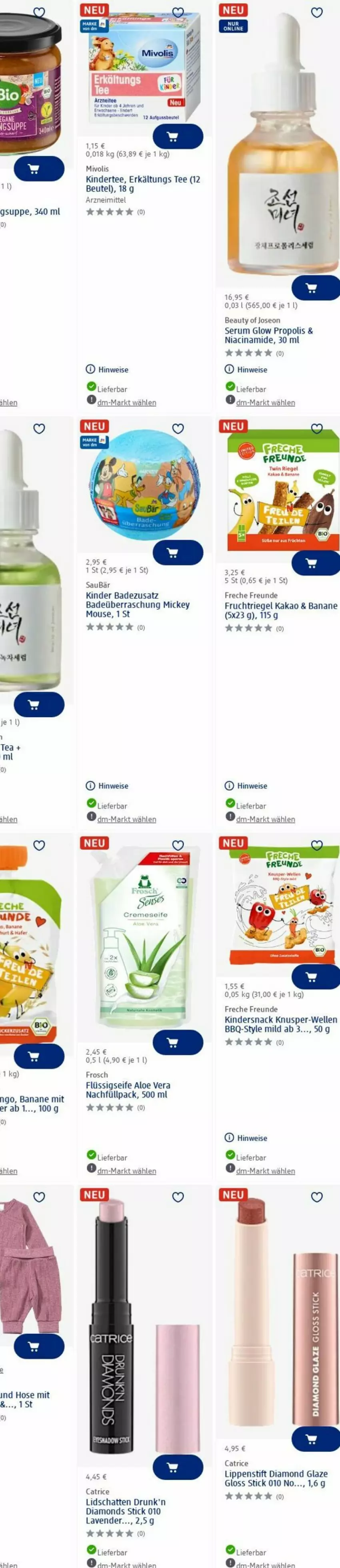 Aktueller Prospekt Dm Drogerie - Prospekte - von 14.07 bis 23.07.2025 - strona 7 - produkty: aloe vera, Bad, banane, beutel, eis, elle, erde, Erkältungs, flüssigseife, freche freunde, Frosch, frucht, hose, kakao, Kinder, Lippenstift, Propolis, riegel, rum, Seife, Serum, snack, suppe, tee, Ti, ZTE