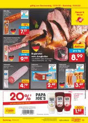 Gazetka promocyjna Netto Marken-Discount - Filial-Angebote - Gazetka - ważna od 15.04 do 15.04.2023 - strona 33 - produkty: angebot, bestpreis, braten, Cabanossi, coupon, coupons, debrecziner, Edelsalami, eis, filet, fleisch, gewürz, jungbullen, Käse, Käsekrainer, ketchup, Mantel, reis, salami, schwein, schweine, schweine-filet, Speck, Ti, tomate, tomaten, tomatenketchup, wein, weine, WICK, wurst, wurst in selbstbedienung, ZTE