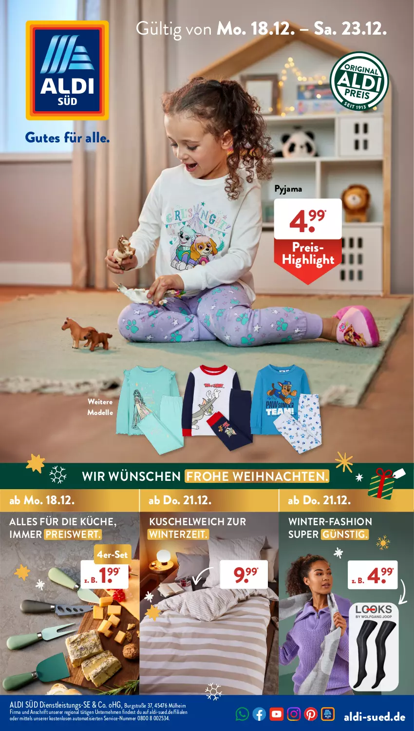 Aktueller Prospekt AldiSud - IN ZWEI WOCHEN - von 18.12 bis 23.12.2023 - strona 1 - produkty: aldi, auto, dell, eis, elle, küche, Kuschelweich, Mode, Pyjama, reis, Ti, weihnachten