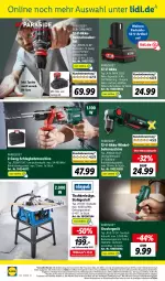 Gazetka promocyjna Lidl - Wochen-Highlights im Onlineshop - Gazetka - ważna od 30.07 do 30.07.2023 - strona 2 - produkty: akku, angebot, angebote, auer, Bohrschrauber, cin, eis, elle, gsw, ladegerät, LG, ndk, Parkside, reis, reiss, rel, säge, Schal, Schale, schlagbohrmaschine, Tasche, telefon, Ti, tisch, Tischkreissäge, uhr, weck