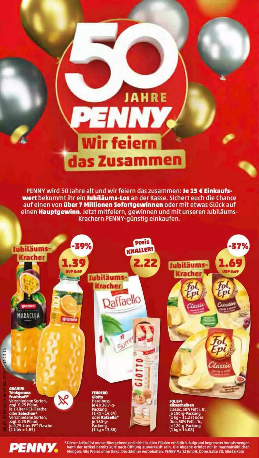 Aktueller Prospekt Penny - Prospekte - von 24.04 bis 29.04.2023 - strona 8 - produkty: beko, eier, flasche, frucht, fruchtsaft, giotto, Jubiläums, Käse, käsescheiben, kracher, LG, lion, pet-flasche, saft, tee, Ti, ZTE