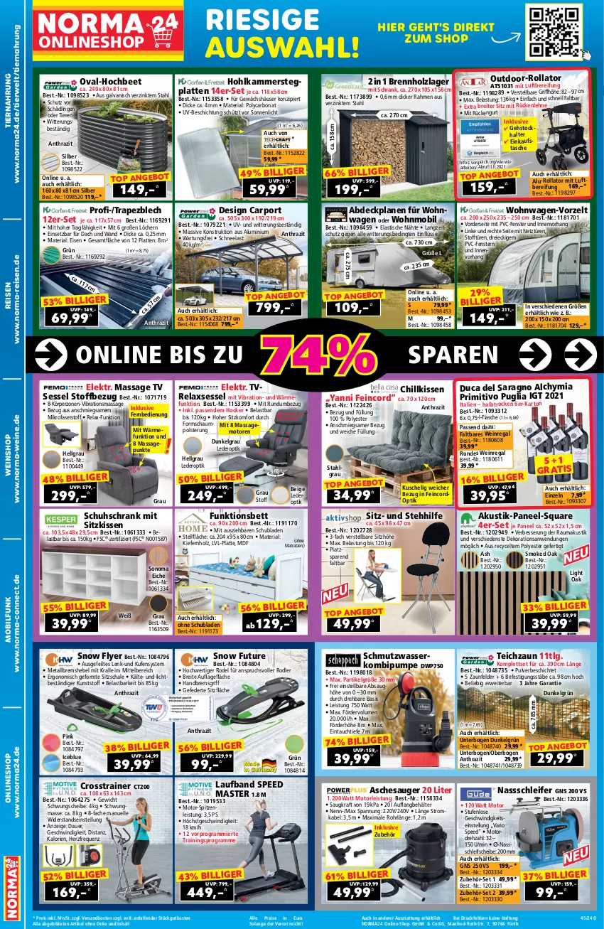 Aktueller Prospekt Norma - Norma - von 25.10 bis 10.11.2024 - strona 2 - produkty: abdeckplane, angebot, Aschesauger, asti, auer, Behälter, bett, Bona, Brei, Brennholz, Carport, dekoration, Einkaufstasche, eis, elle, fenster, fernbedienung, flasche, hocker, Holz, kissen, kraft, latte, LG, matratze, matratzen, mikrofaser, ndk, paneel, primitivo, regal, reis, rel, relaxsessel, Ria, rückenlehne, rwe, Schal, Schale, Schrank, schubladen, sessel, Sitzhöhe, sitzkissen, sonoma eiche, spee, Tasche, Ti, Tiere, tiernahrung, tisch, wasser, wein, weine, weinshop, Zelt