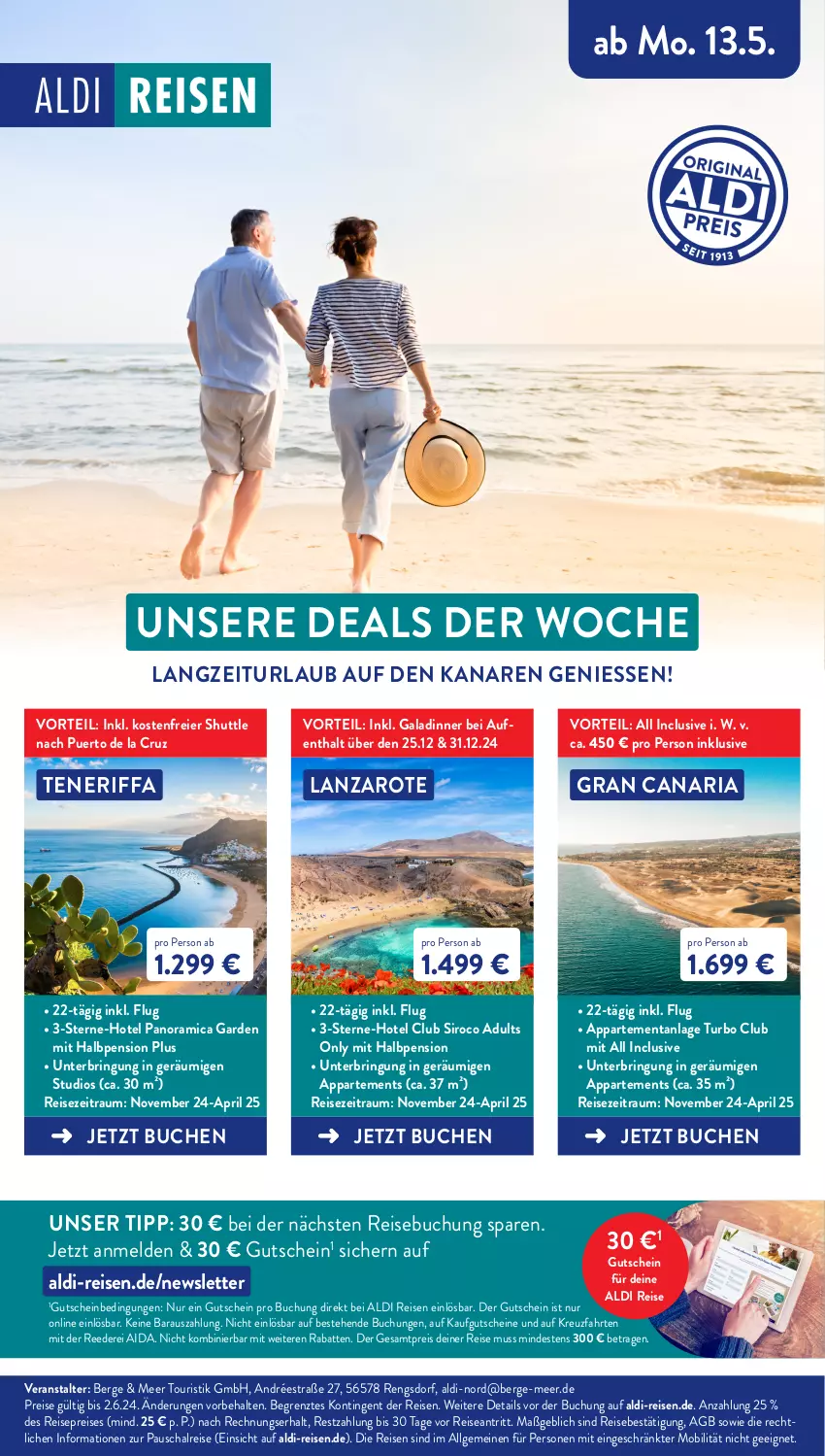 Aktueller Prospekt Aldi Nord - Von Montag - von 27.05 bis 01.06.2024 - strona 41 - produkty: aldi, amica, buch, eier, eis, erde, gutschein, gutscheine, kreuzfahrten, LG, pril, reis, Ria, ring, Schal, Ti, ZTE